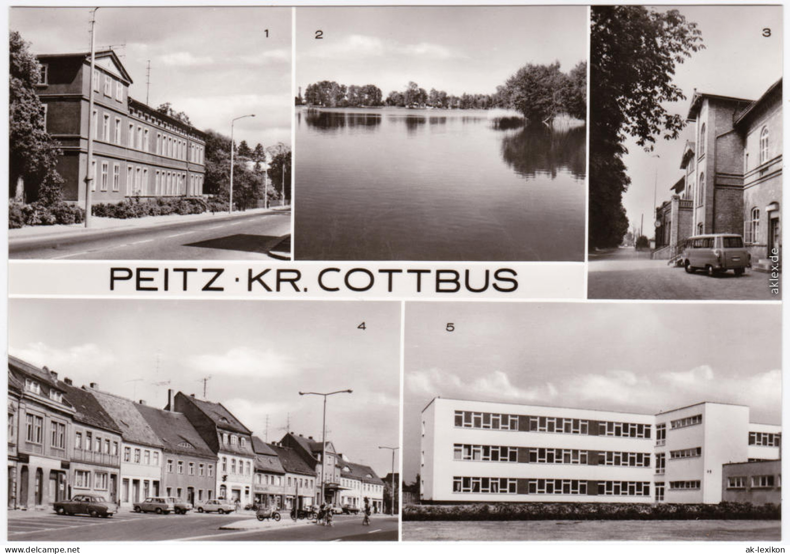 Peitz  Polytechnische Oberschule, Bahnhof, Teiche, Hauptstraße 1986 - Peitz