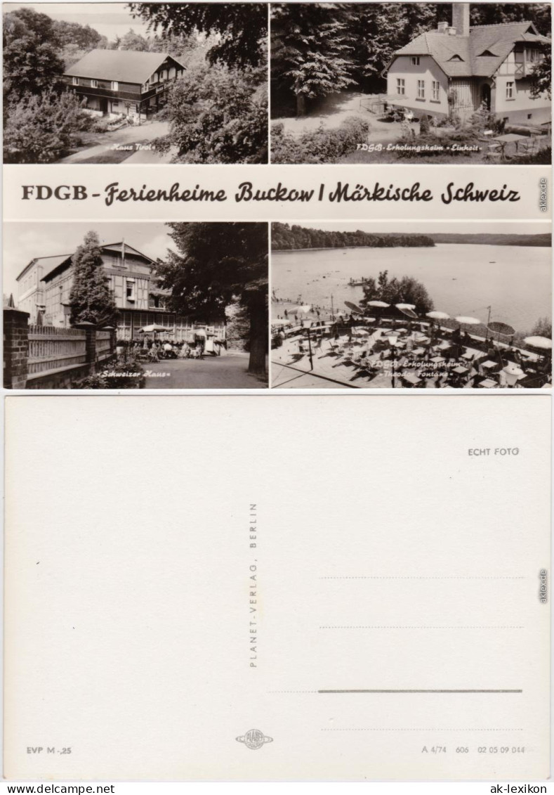 Buckow (Märkische Schweiz) FDGB Ferienheime - 4 Bild 1974  - Buckow