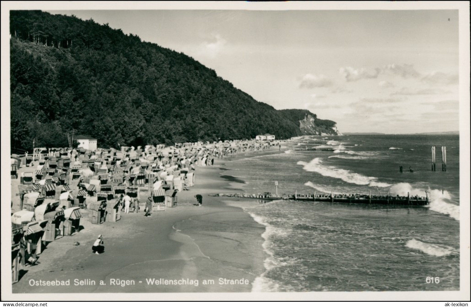 Ansichtskarte Sellin Häuser - Wellenschlag Am Strande 1929  - Sellin