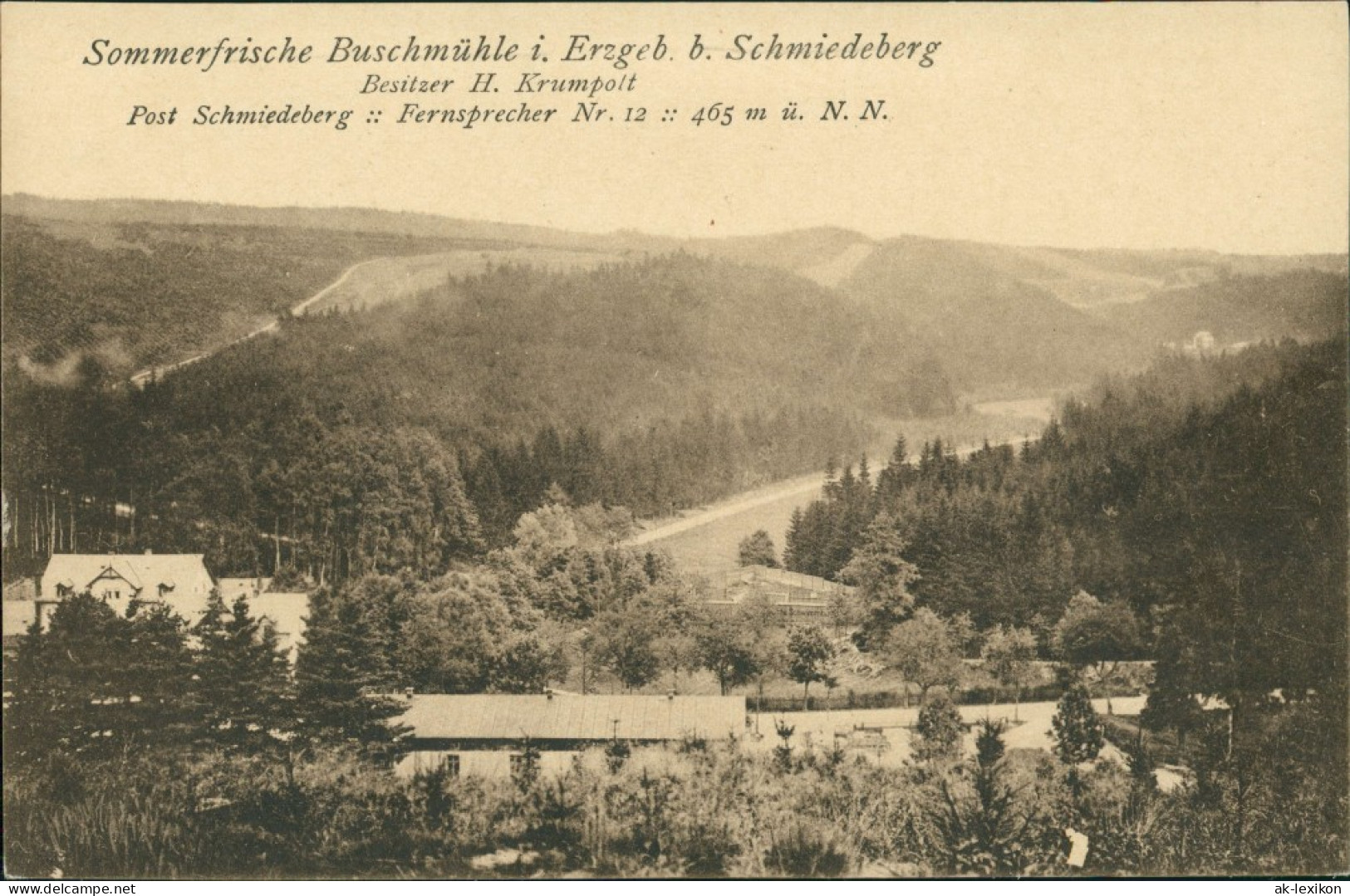 Schmiedeberg (Erzgebirge)-Dippoldiswalde Partie An Der Buschmühle 1917 - Schmiedeberg (Erzgeb.)