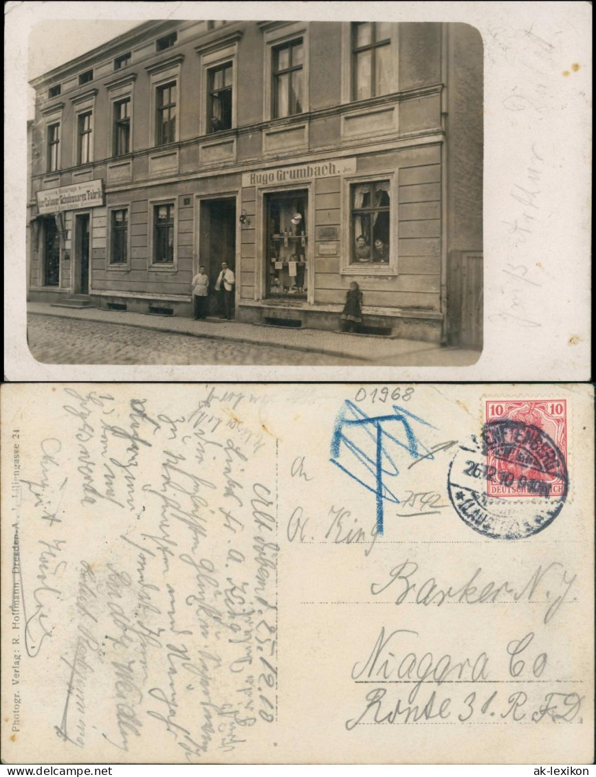 Altdöbern Geschäft Calauer Schuhwaren Hugo Grumbach 1910 Privatfoto - Altdoebern