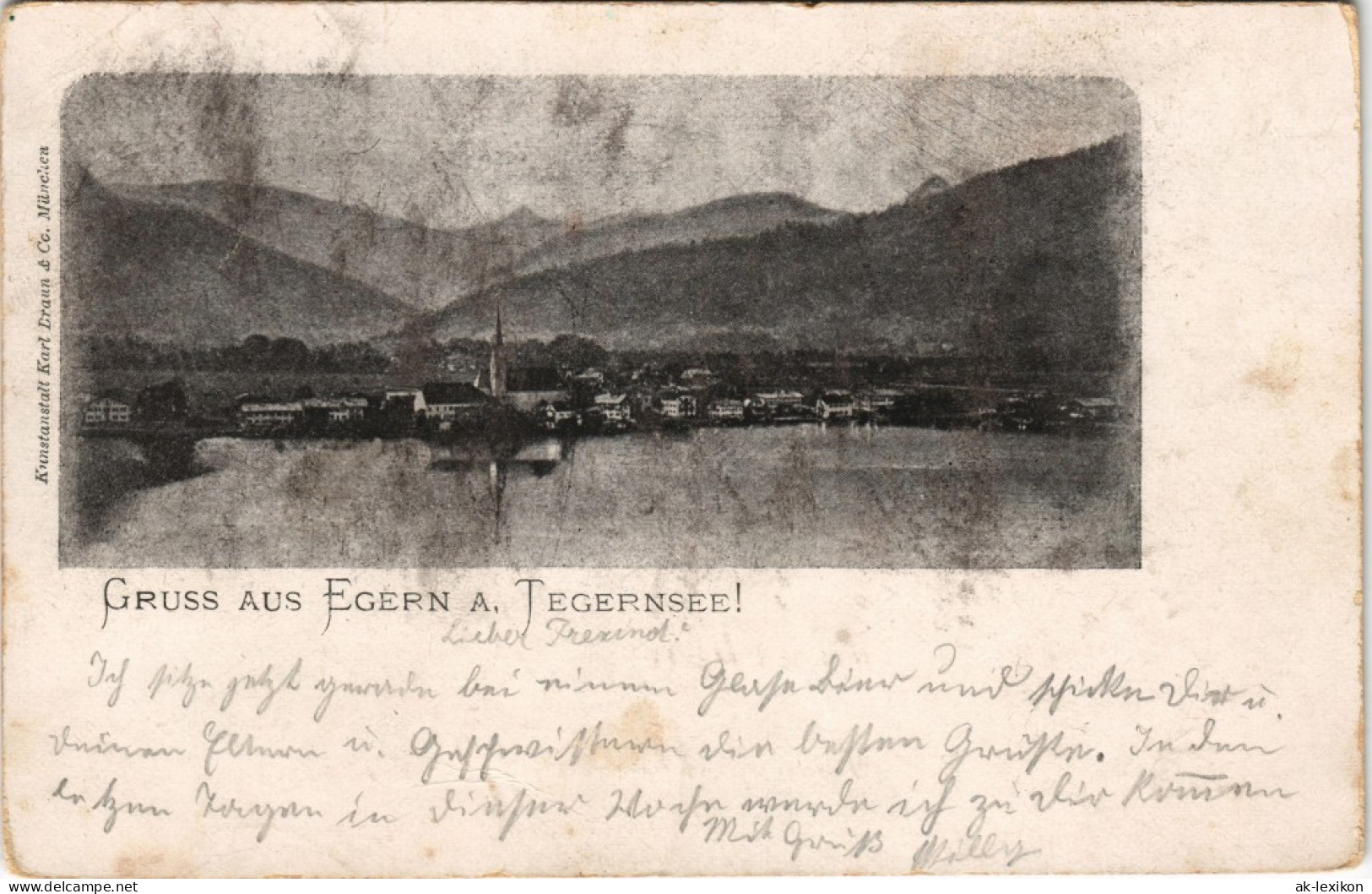 Ansichtskarte Tegernsee (Stadt) Blick Auf Die Stadt 1898 - Tegernsee