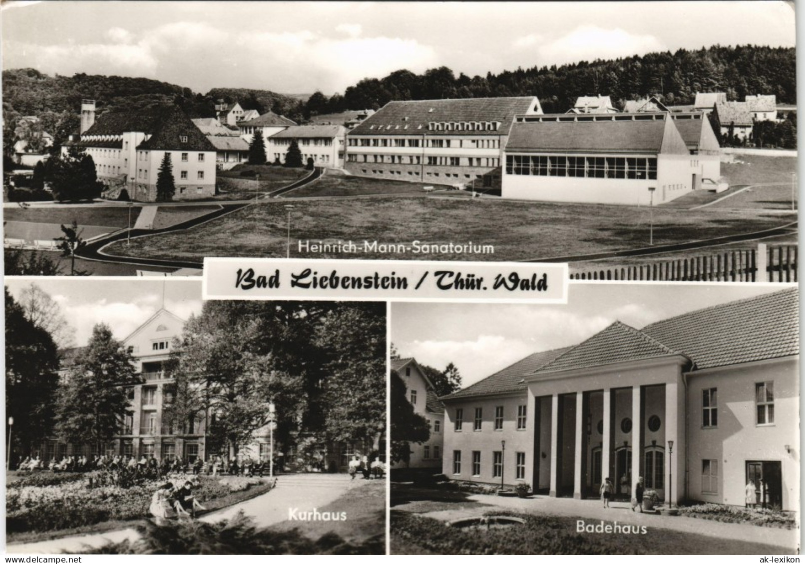 Bad Liebenstein DDR Mehrbild-AK Heinrich-Mann Sanatorium, Kurhaus,  1978 - Bad Liebenstein