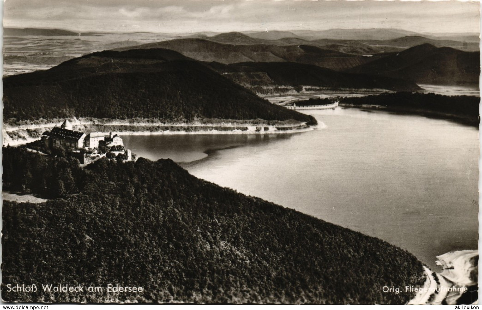 Waldeck (am Edersee) Schloss Waldeck Am Edersee Orig. Fliegeraufnahme 1960 - Waldeck