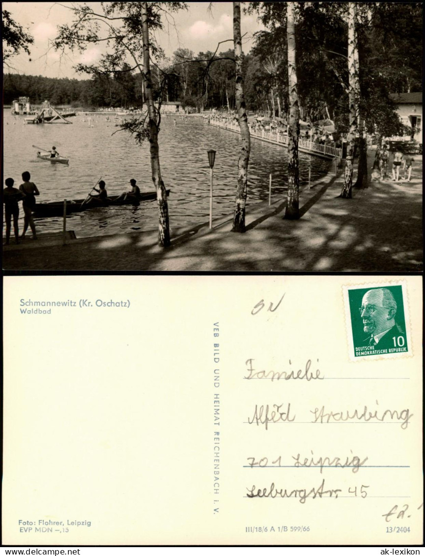 Ansichtskarte Schmannewitz-Dahlen Waldbad - Restaurant 1966 - Dahlen