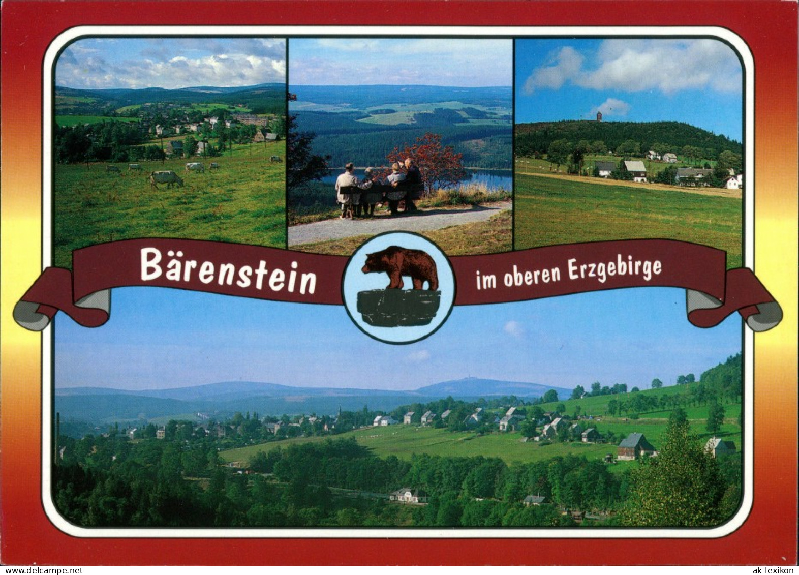 Bärenstein-Altenberg (Erzgebirge) Panorama, Weide, Ausblick 1995 - Bärenstein