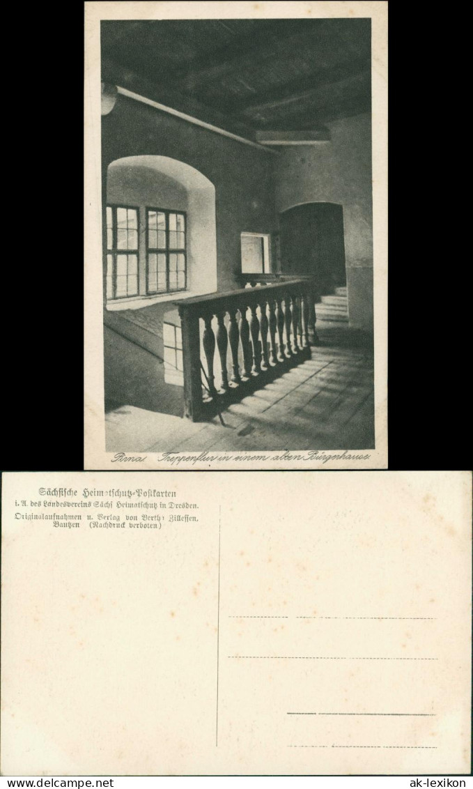 Ansichtskarte Pirna Streppenhaus In Einem Alten Bürgerhaus 1928 - Pirna