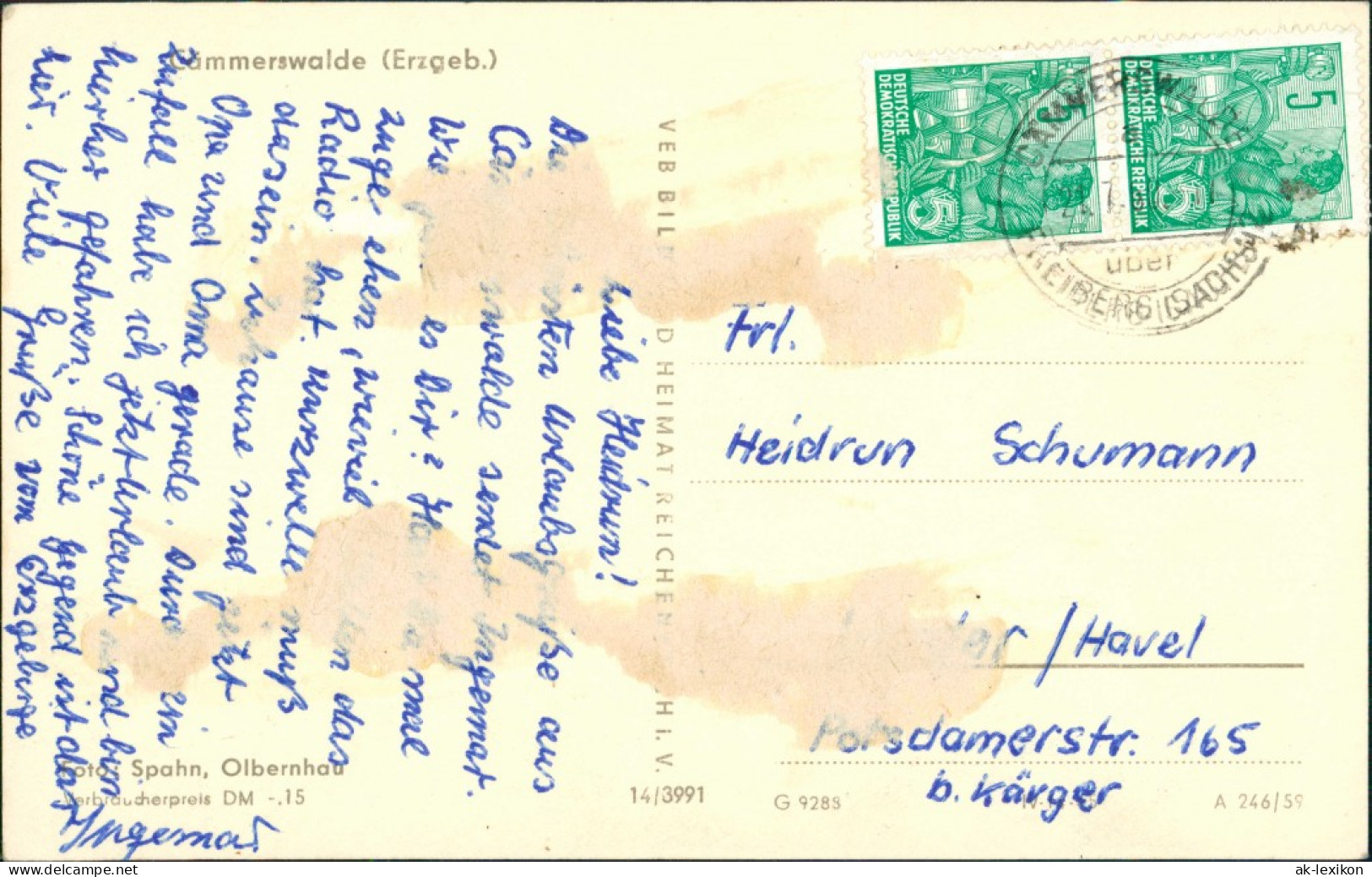 Cämmerswalde-Neuhausen (Erzgebirge) Panorama-Ansicht DDR Postkarte 1959 - Neuhausen (Erzgeb.)