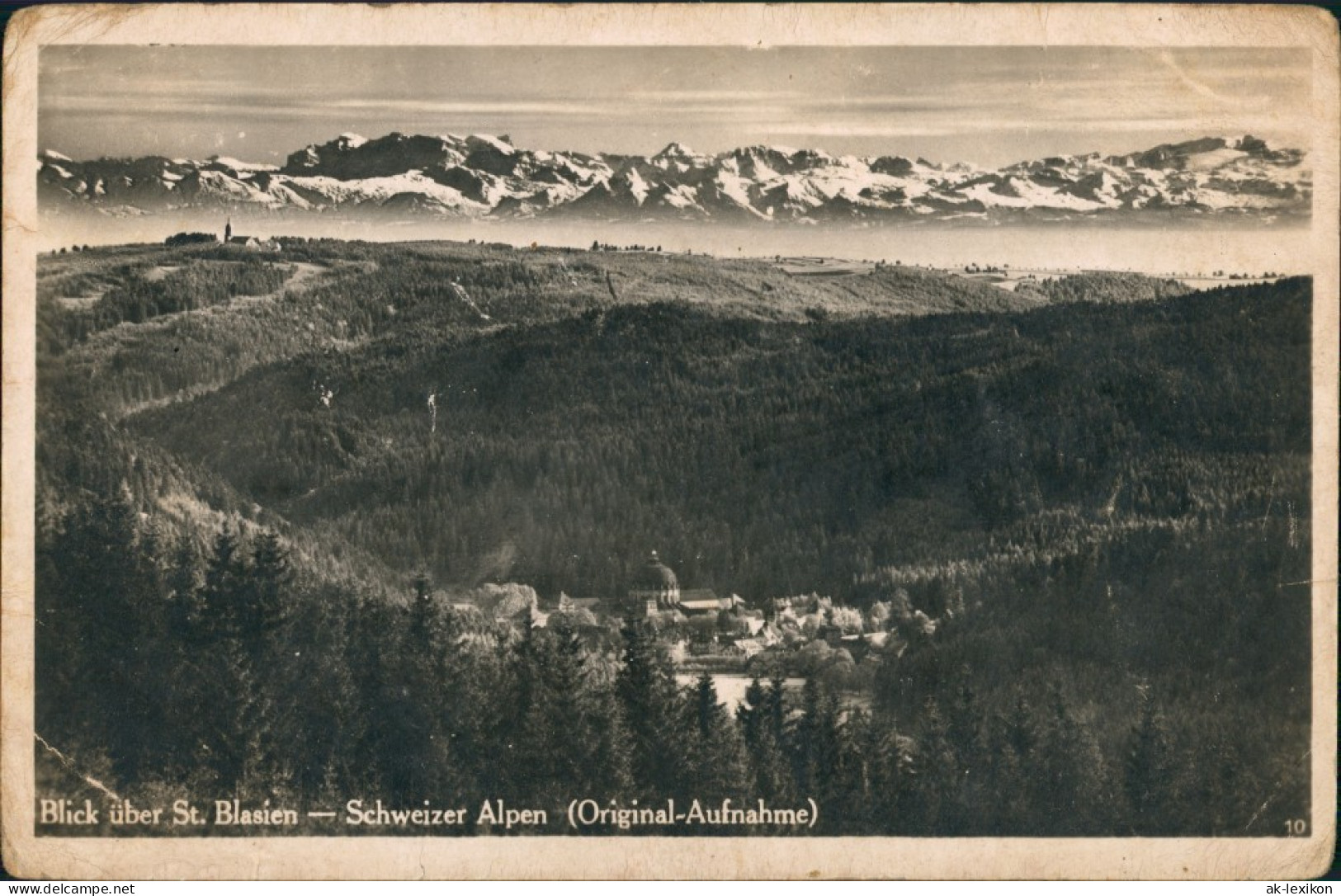 Ansichtskarte St. Blasien Blick über Die Stadt Gen Alpen - Fernsicht 1928 - St. Blasien