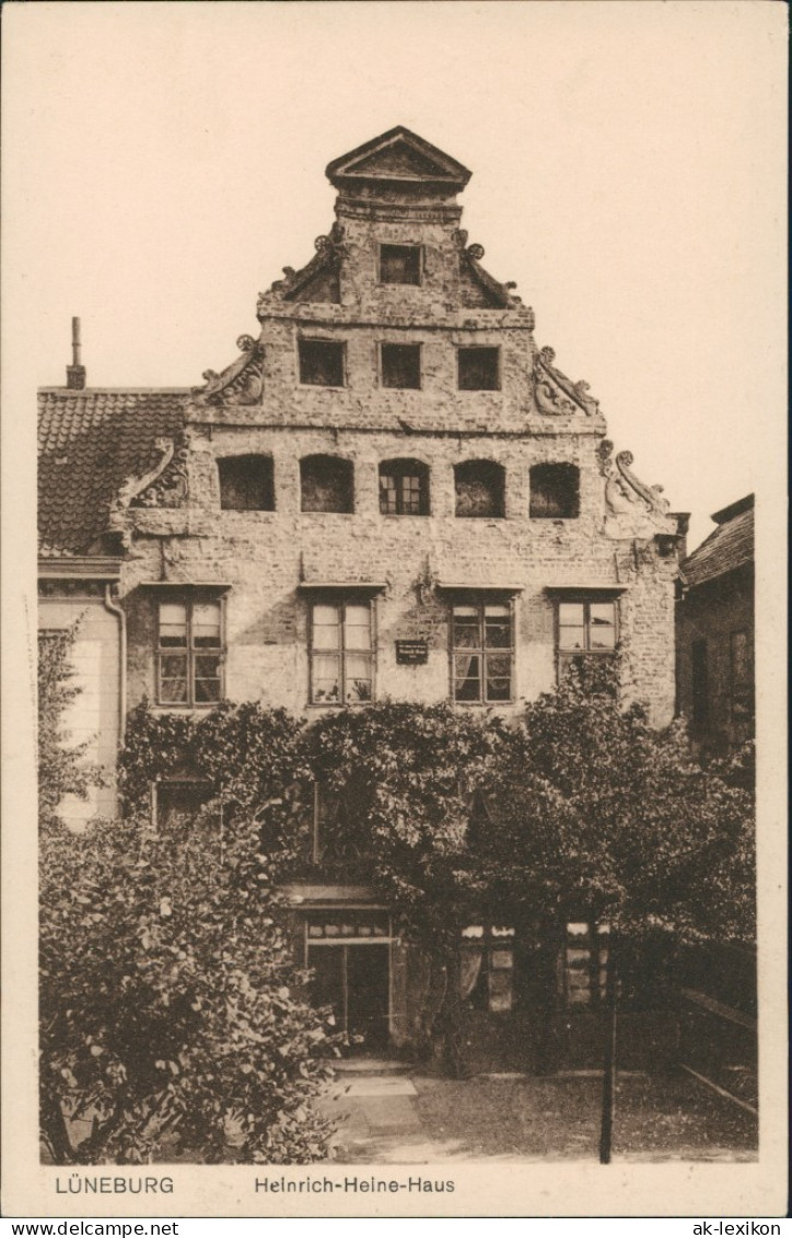 Ansichtskarte Lüneburg Heinrich-Heine-Haus Gebäude-Ansicht 1920 - Lüneburg