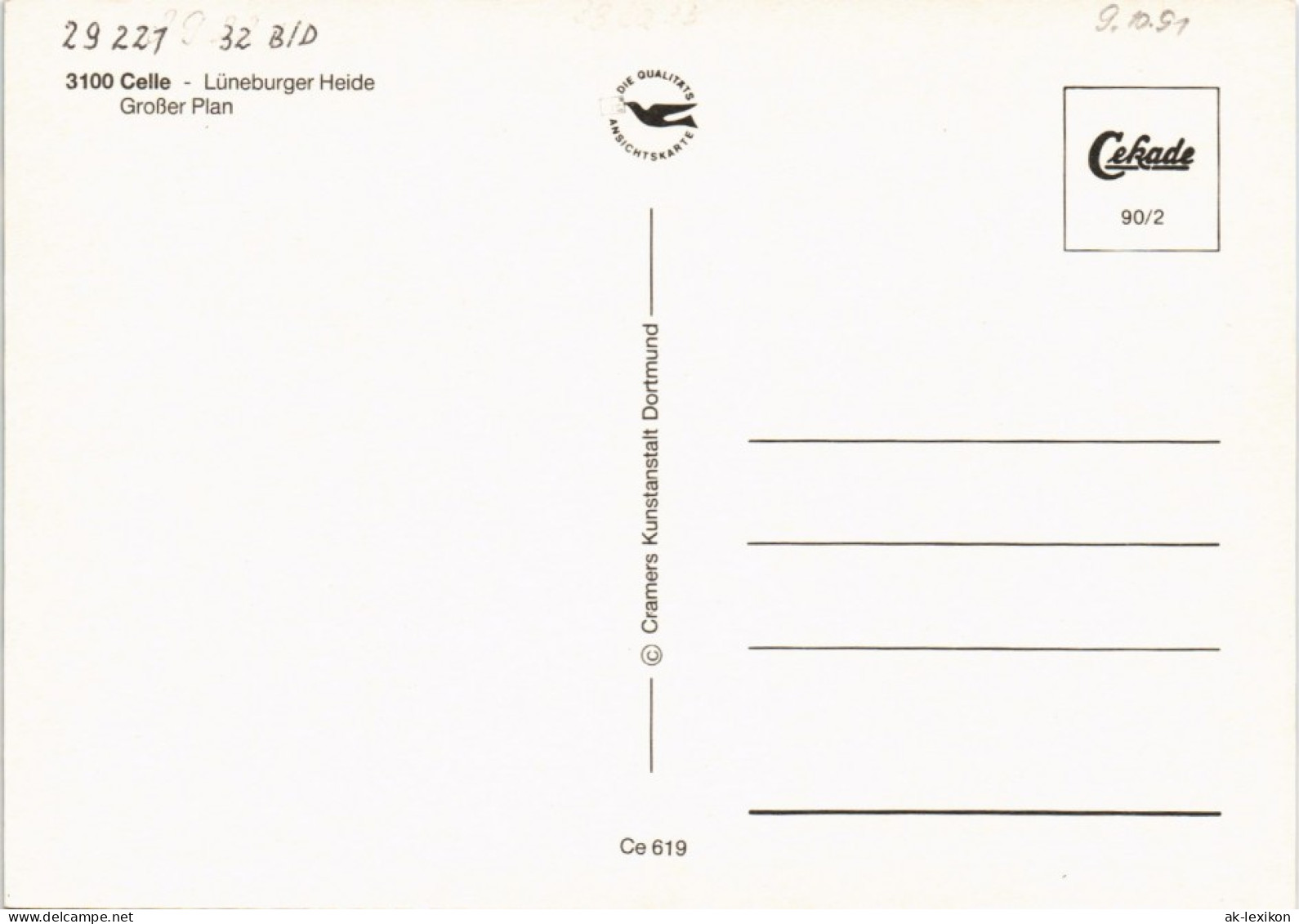 Ansichtskarte Celle Großer Plan - Geschäfte 1990 - Celle