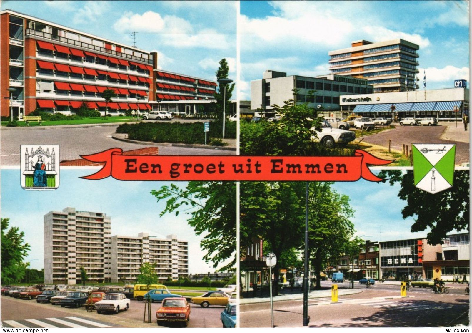 Postkaart Emmen (Drente) Mehrbild-AK Holland, Ortsansichten 1977 - Otros & Sin Clasificación