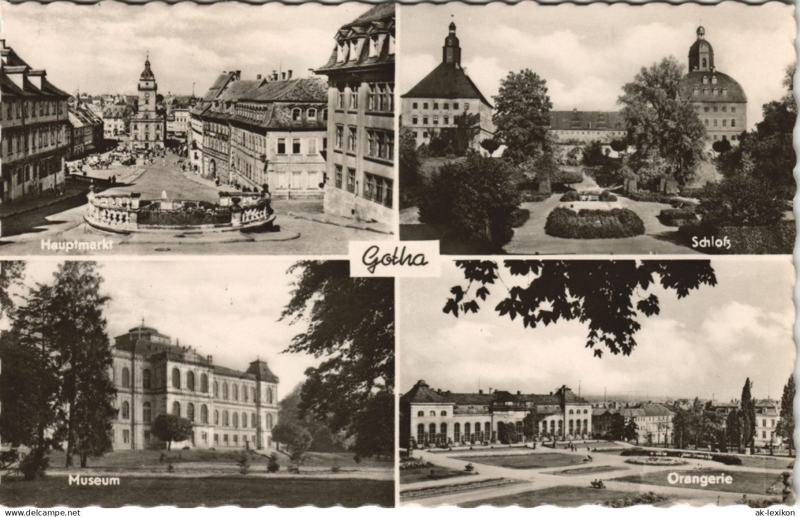 Ansichtskarte Gotha Hauptmarkt, Schloß 1962 - Gotha