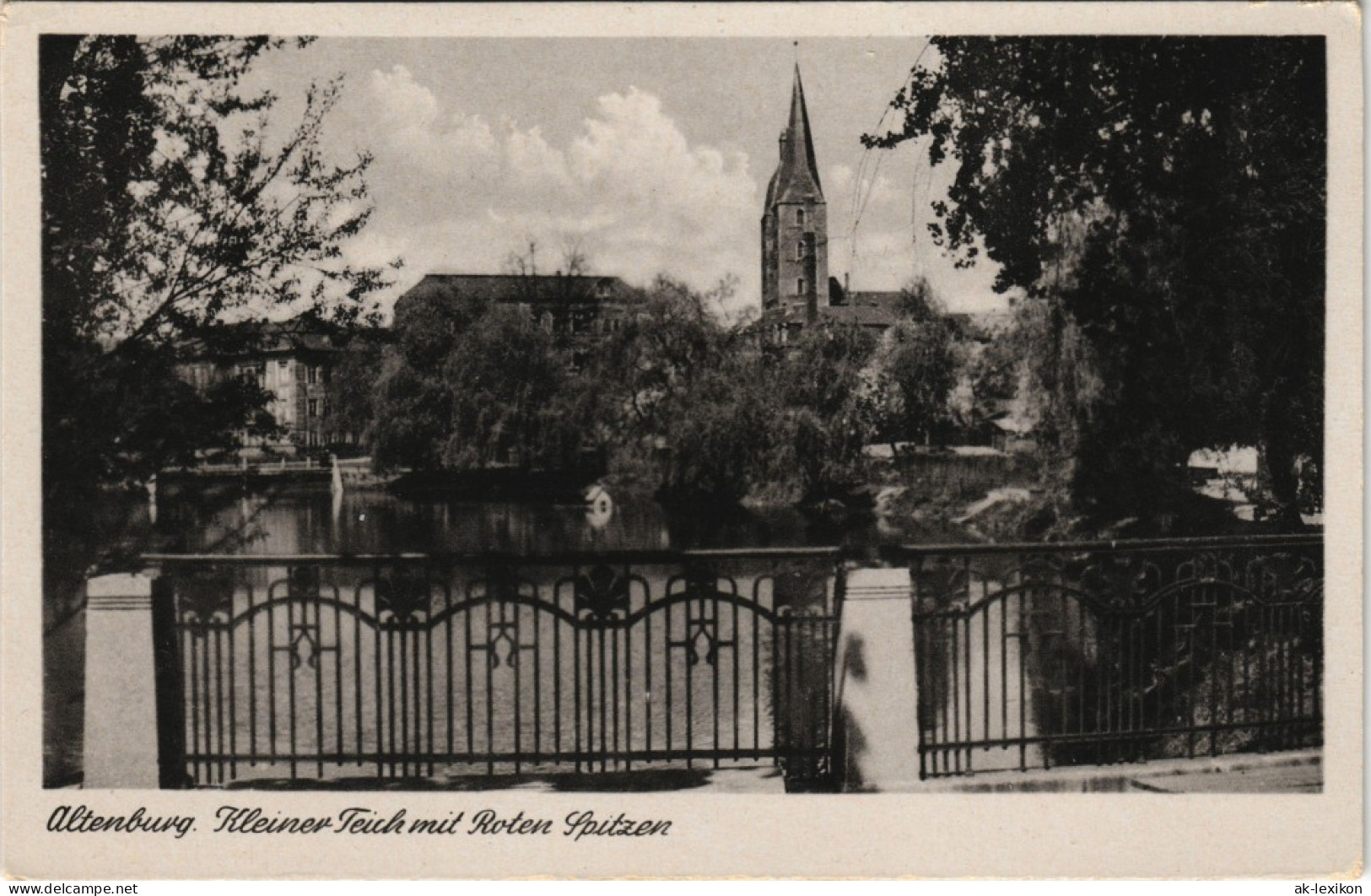 Ansichtskarte Altenburg Kleiner Teich Mit Roten Spitzen 1954 - Altenburg