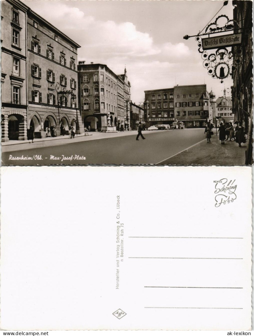 Ansichtskarte Rosenheim Partie Am Max-Josef-Platz 1950 - Rosenheim