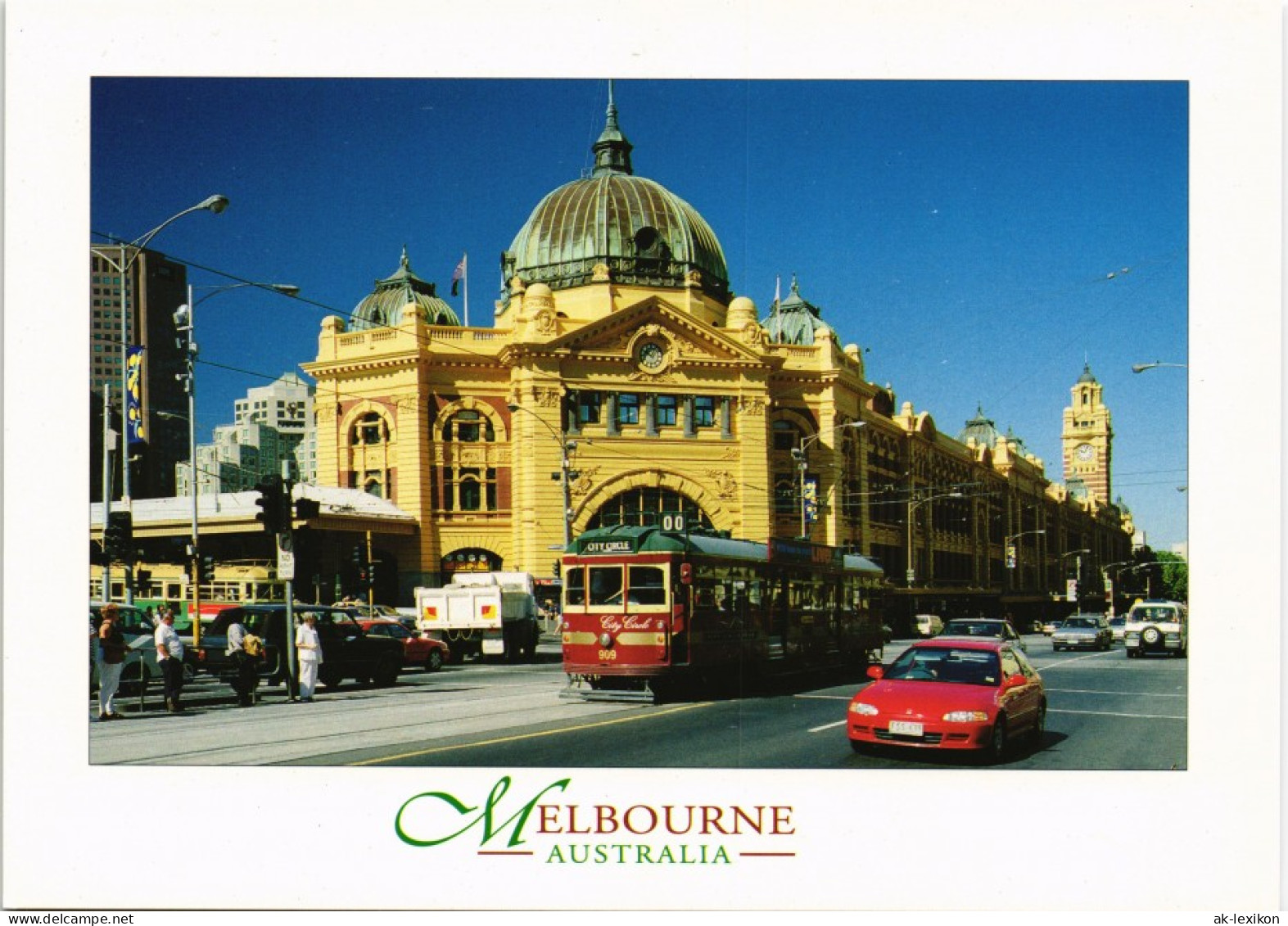 Melbourne Flinders Street, Tram Traffic, Autos Cars Verkehr 2000 - Melbourne