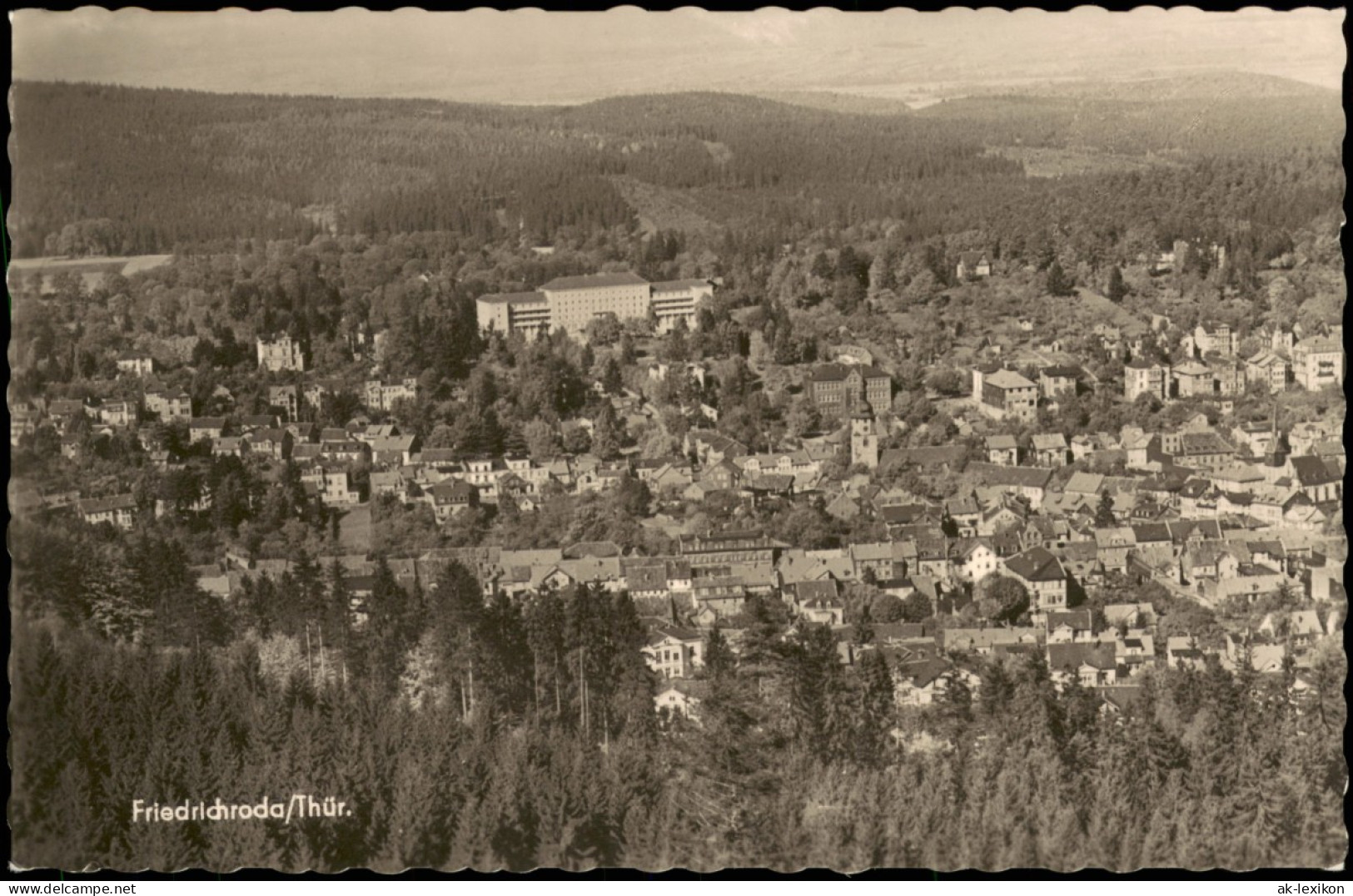 Friedrichroda Panorama-Ansicht Gesamtansicht Vogelschau-Perspektive 1959 - Friedrichroda