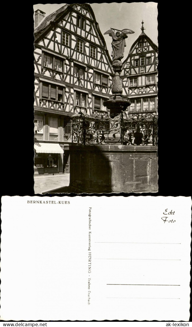 Bernkastel-Kues Berncastel-Cues Geschäft, Marktplatz, Brunnen 1963 - Bernkastel-Kues