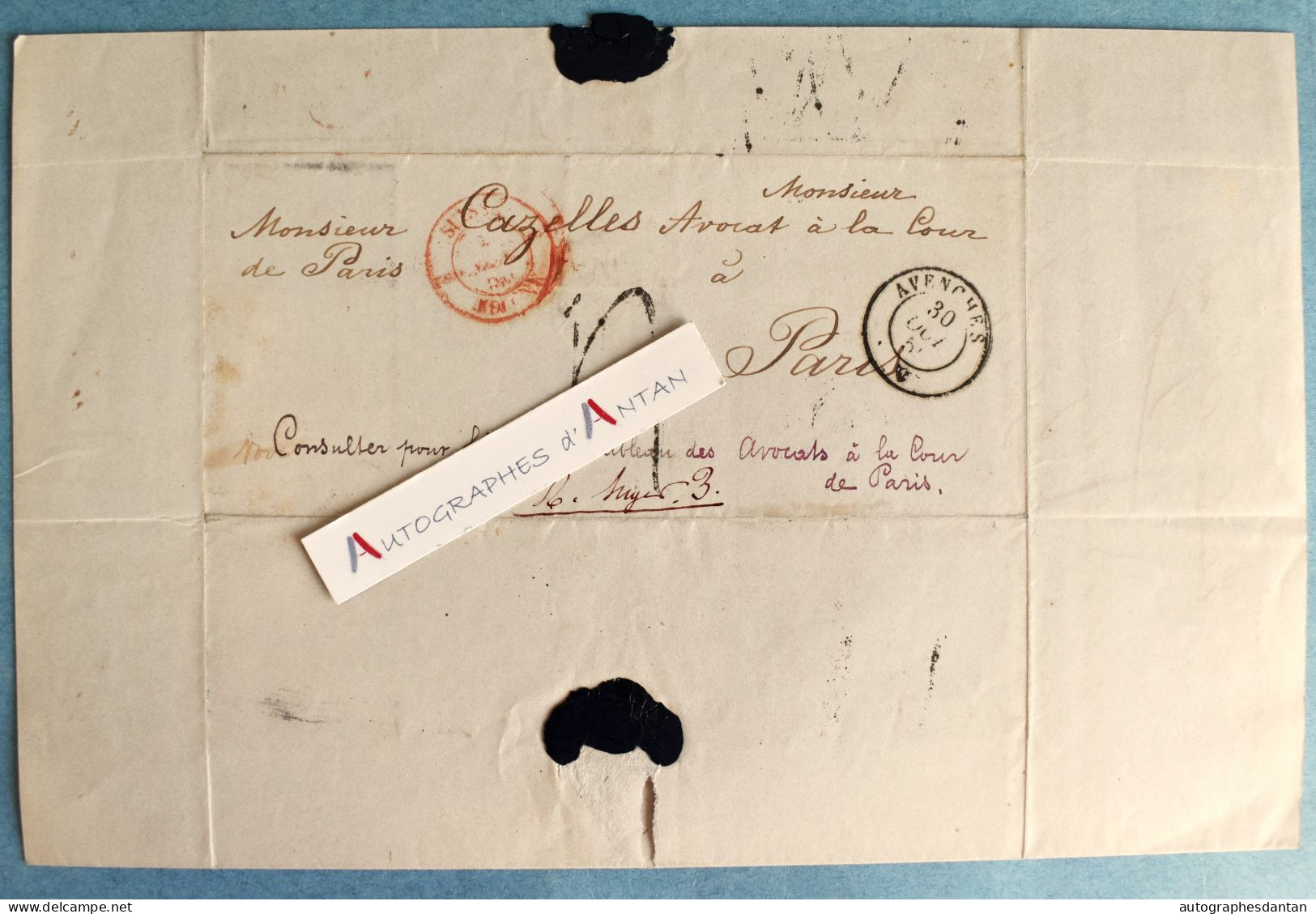 ● L.A.S 1850 Edouard De JONGH Médecin Photographe - Suisse Château De Salavaux Avenches Canton Vaud Lettre Autographe - Andere & Zonder Classificatie