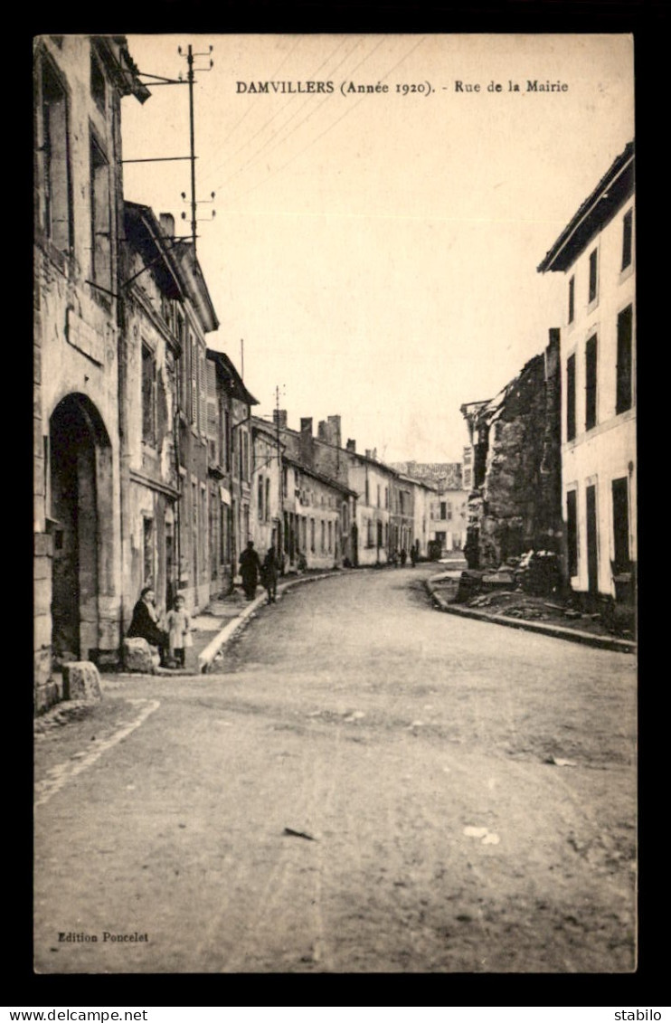 55 - DAMVILLERS - RUE DE LA MAIRIE - EDITEUR PONCELET - Damvillers