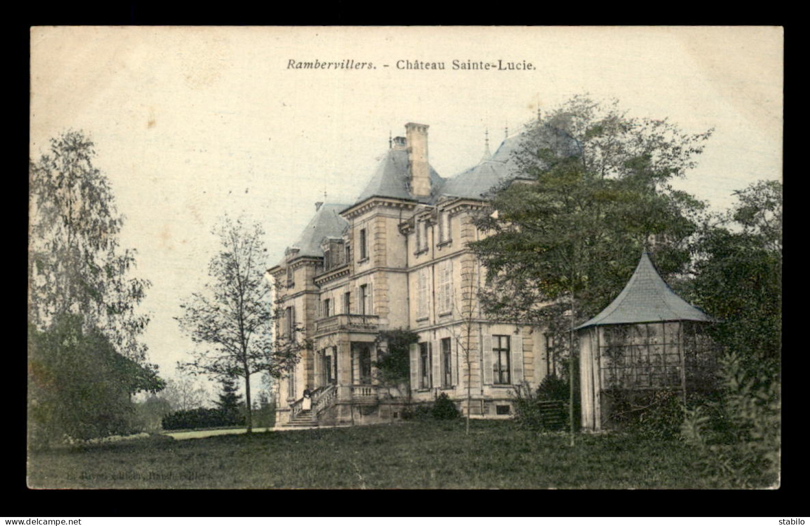 88 - RAMBERVILLERS - CHATEAU STE-LUCIE - CARTE COLORISEE - Rambervillers