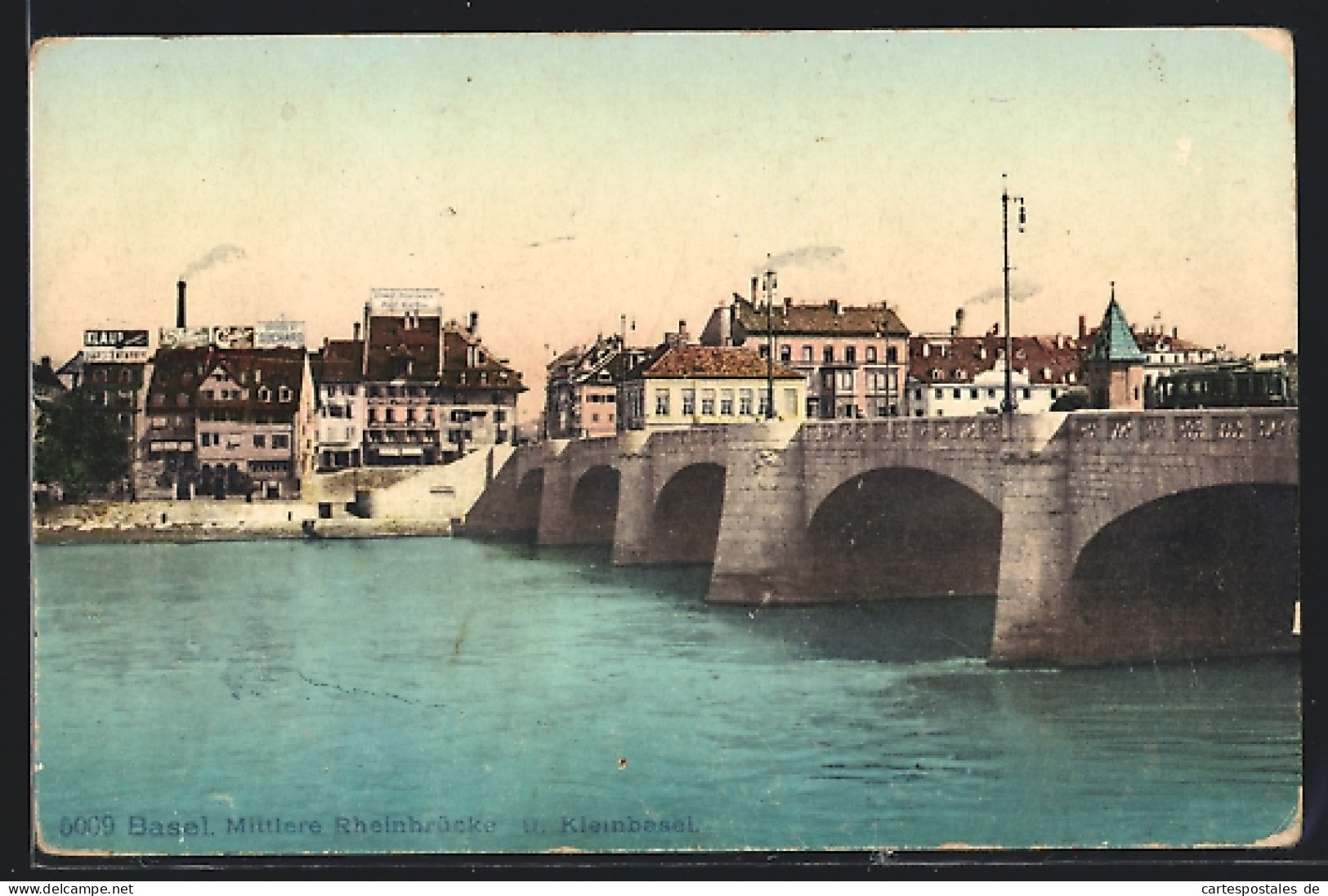 AK Basel, Mittlere Rheinbrücke Und Kleinbasel  - Bâle