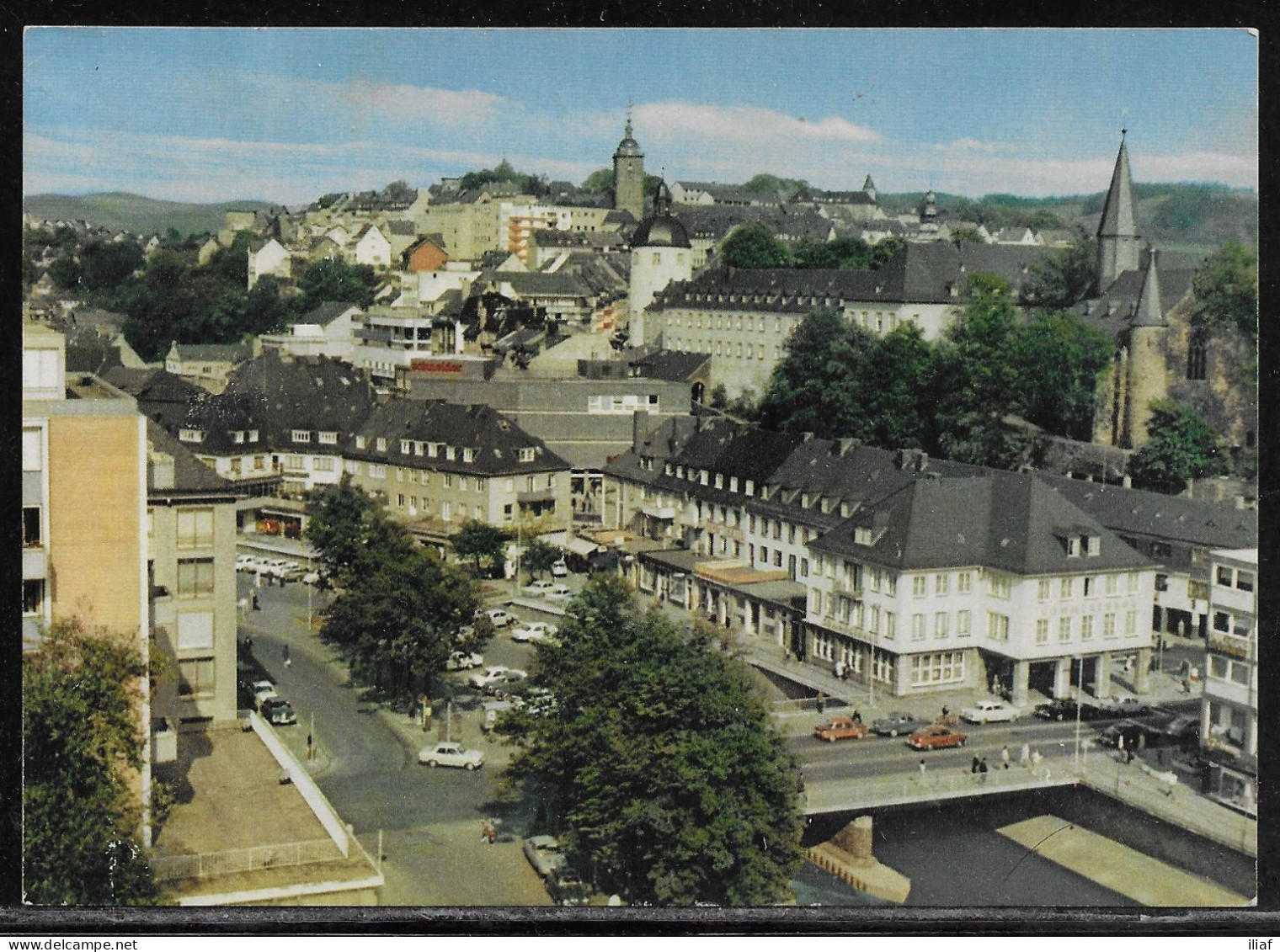 Germany.   Siegen I.W., Blick Auf Siegberg. Illustrated View Posted Postcard - Siegen