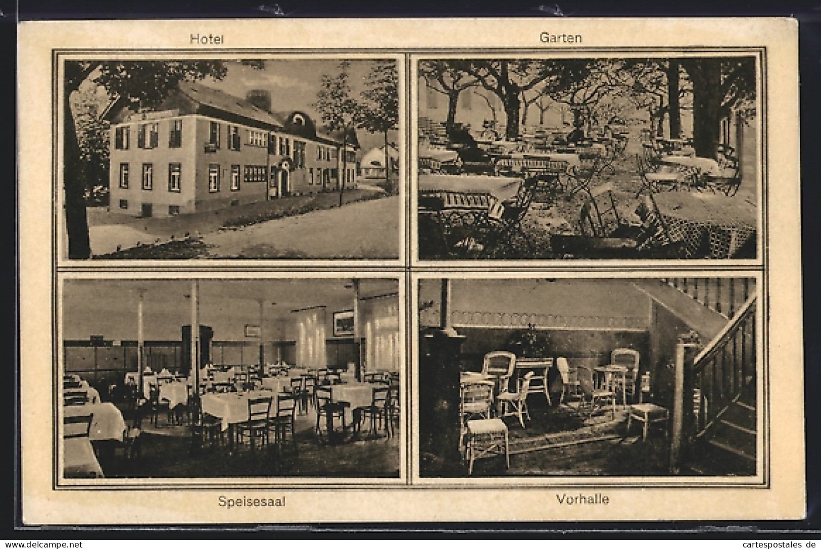 AK Oberursel, Hotel Hohe Mark Im Taunus, Speisesaal, Garten, Vorhalle, Inh. Hch. Bauser  - Taunus