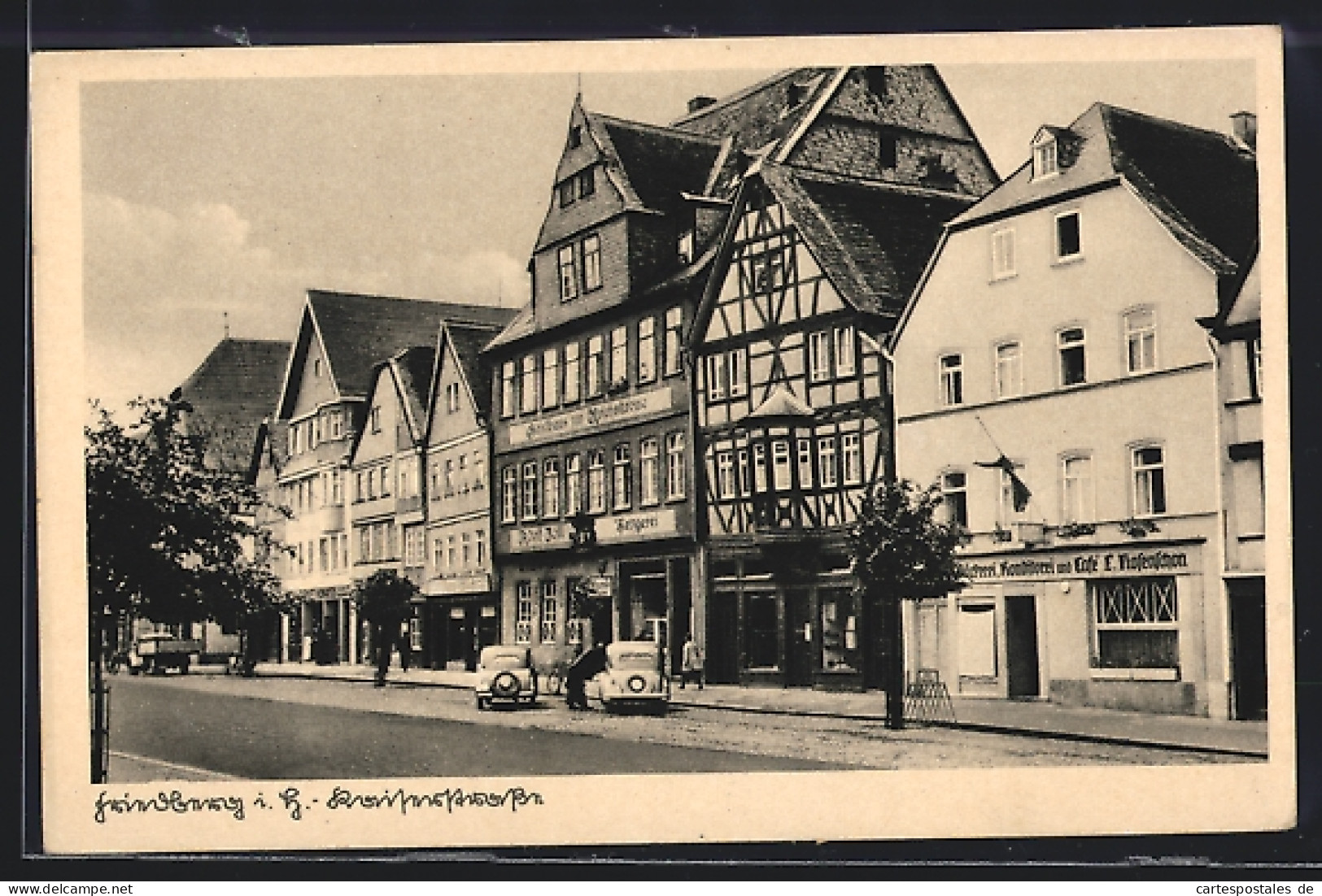 AK Friedberg / Hessen, Kaiserstrasse Mit Gasthaus Zur Reichkrone, Bes. Adolf Böll  - Friedberg