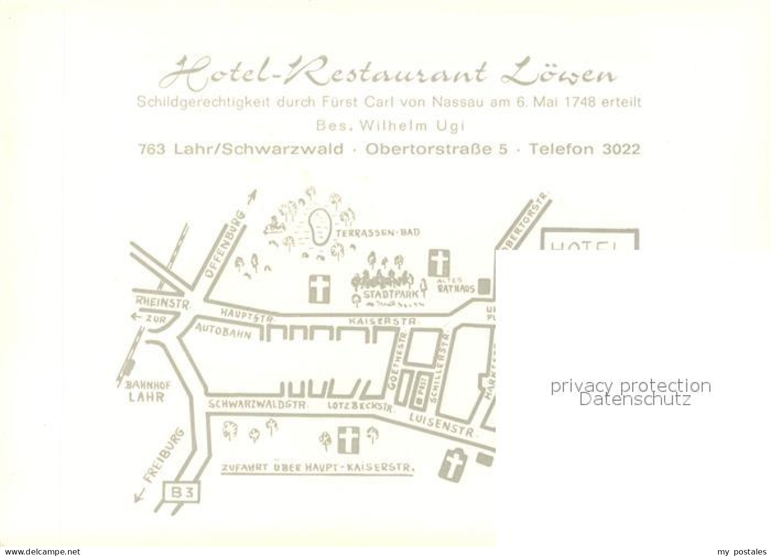 73360008 Lahr Baden Hotel Restaurant Loewen Fachwerkhaus Lahr Baden - Lahr