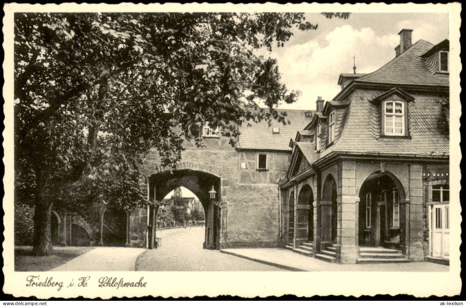 Ansichtskarte Friedberg (Hessen) Schloß Schloss-Wache 1940 - Friedberg