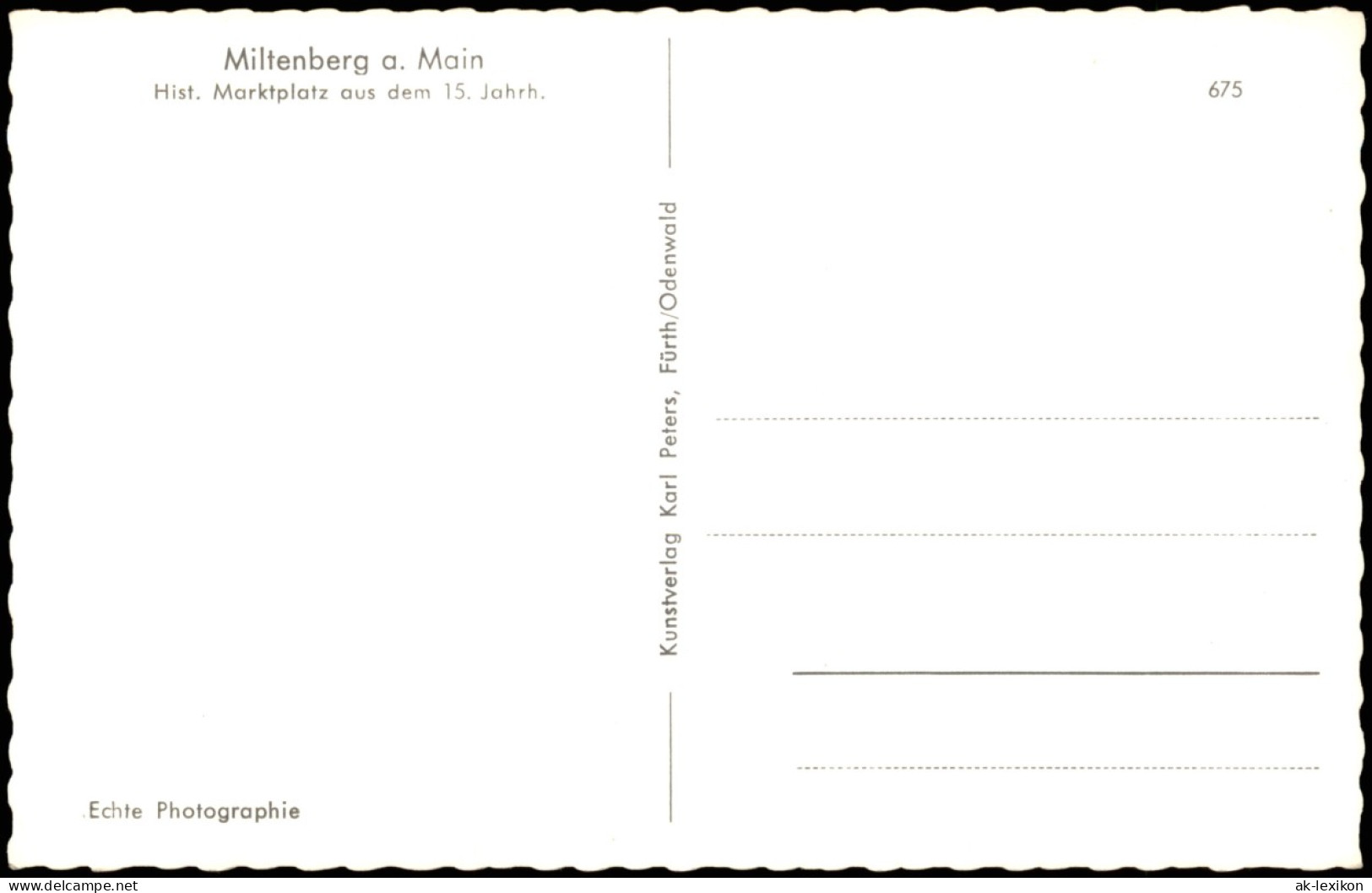 Ansichtskarte Miltenberg (Main) Hist. Marktplatz Aus Dem 15. Jahrhundert 1960 - Miltenberg A. Main