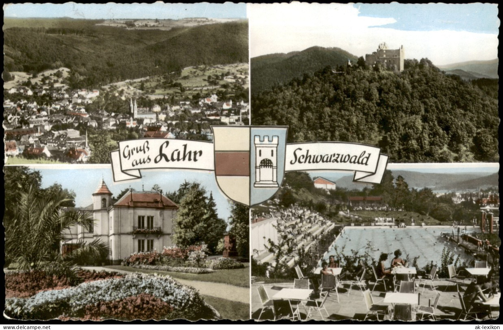 Ansichtskarte Lahr (Schwarzwald) Mehrbildkarte Mit 4 Ortsansichten 1963 - Lahr
