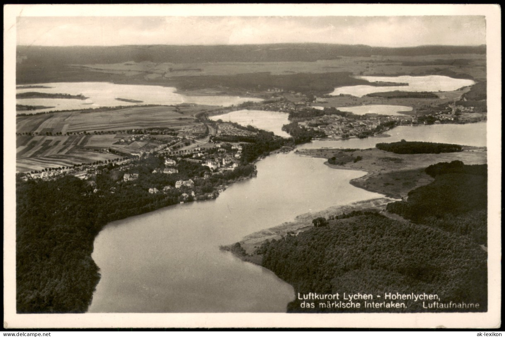 Ansichtskarte Lychen Luftbild Luftaufnahme 1942   2. Weltkrieg Feldpost Gelaufen - Lychen