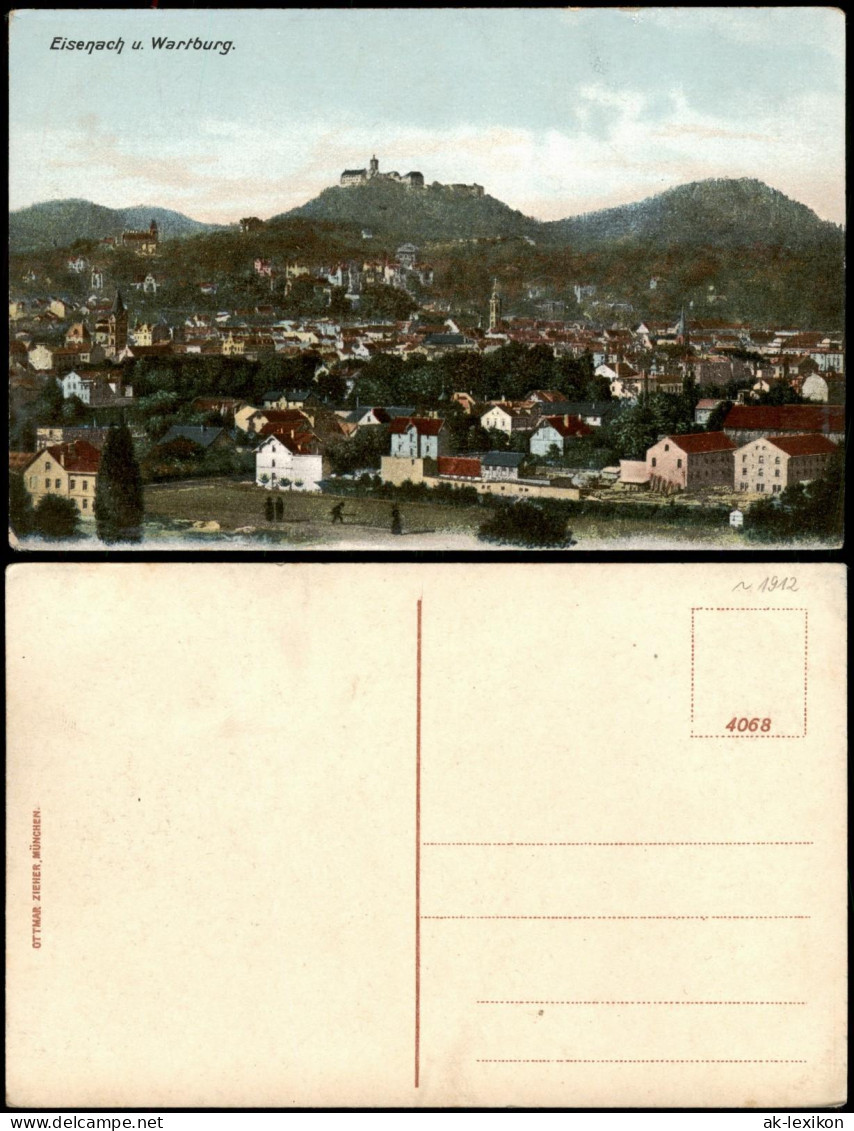 Ansichtskarte Eisenach Panorama-Ansicht Fernansicht Der Wartburg 1910 - Eisenach