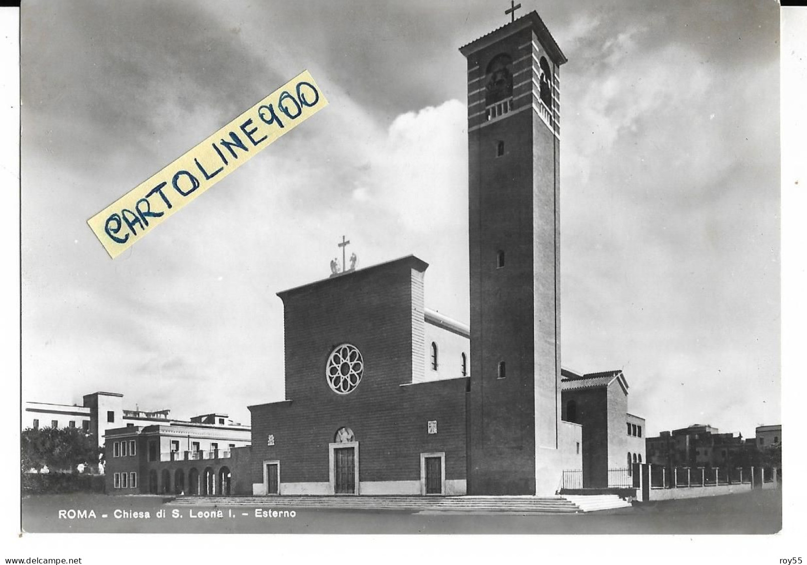 Lazio-roma Quartiere Prenestino Labicano Pigneto Chiesa Di S.leone Veduta Esterno Chiesa Primi Anni 50 - Churches