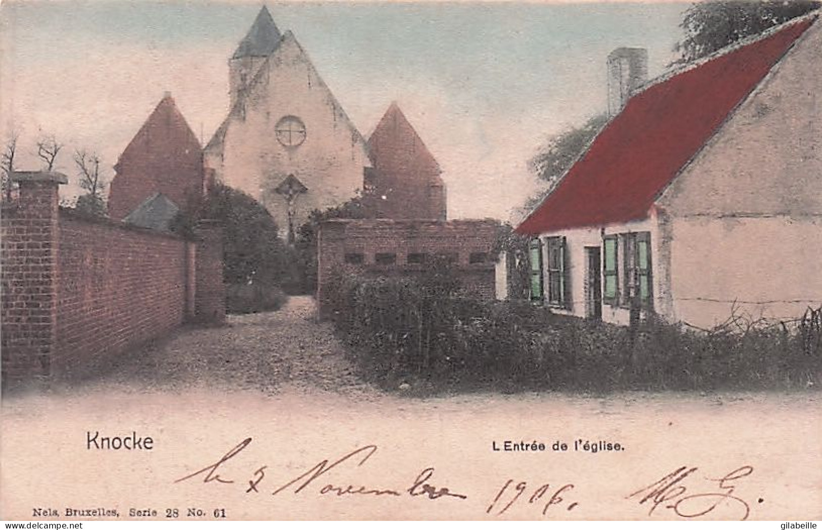 KNOKKE - KNOCKE Le ZOUTE - L'entrée De L'église - 1906 - Knokke