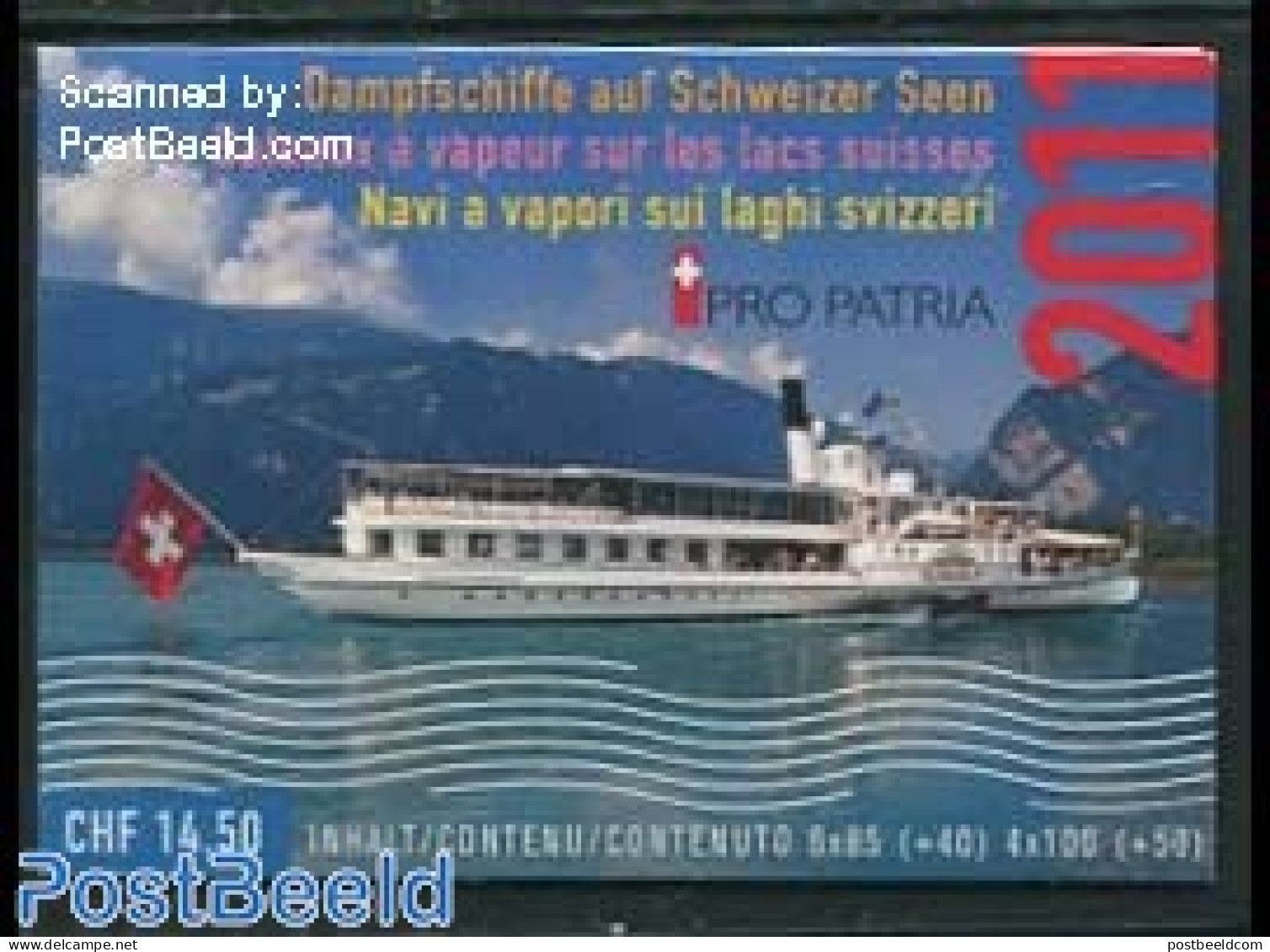 Switzerland 2011 Pro Patria Booklet, Mint NH, Transport - Stamp Booklets - Ships And Boats - Unused Stamps
