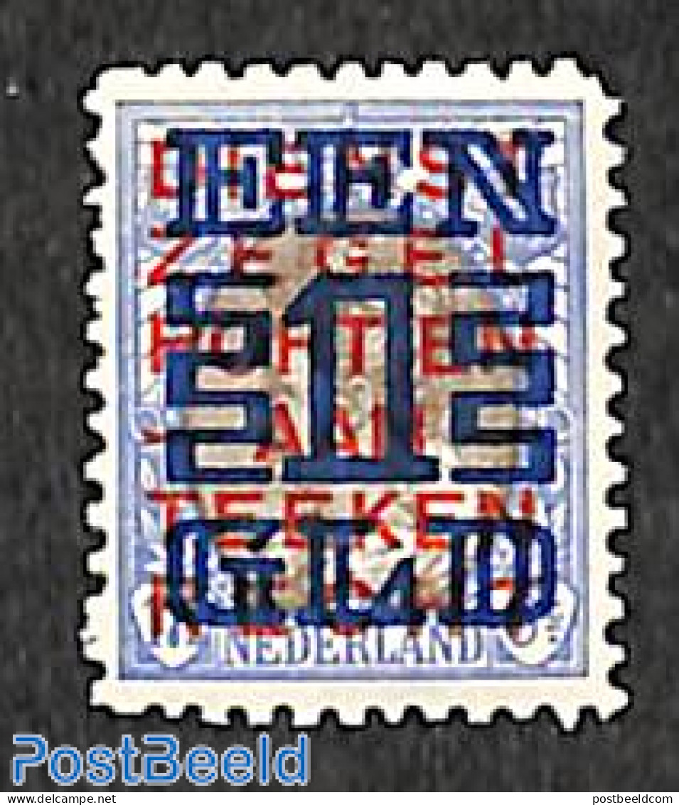 Netherlands 1923 1gld On 17.5c, Perf. 11.5, Stamp Out Of Set, Unused (hinged) - Ungebraucht