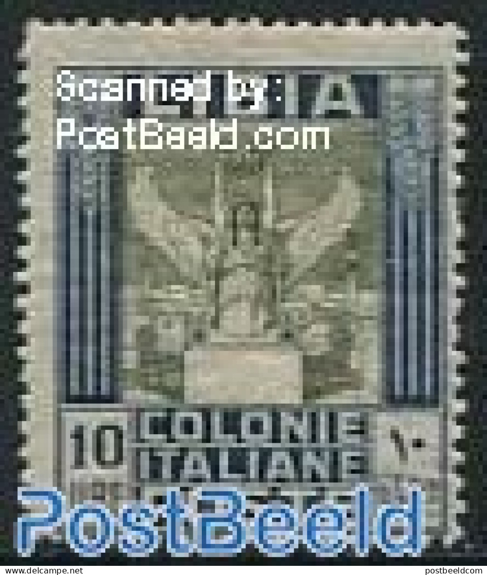 Italian Lybia 1921 10L, Stamp Out Of Set, Unused (hinged) - Libia