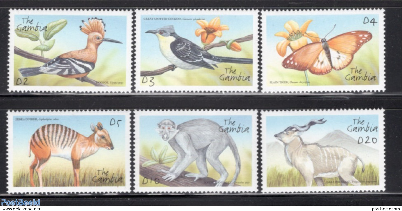 Gambia 2001 Animals 6v, Mint NH - Gambia (...-1964)