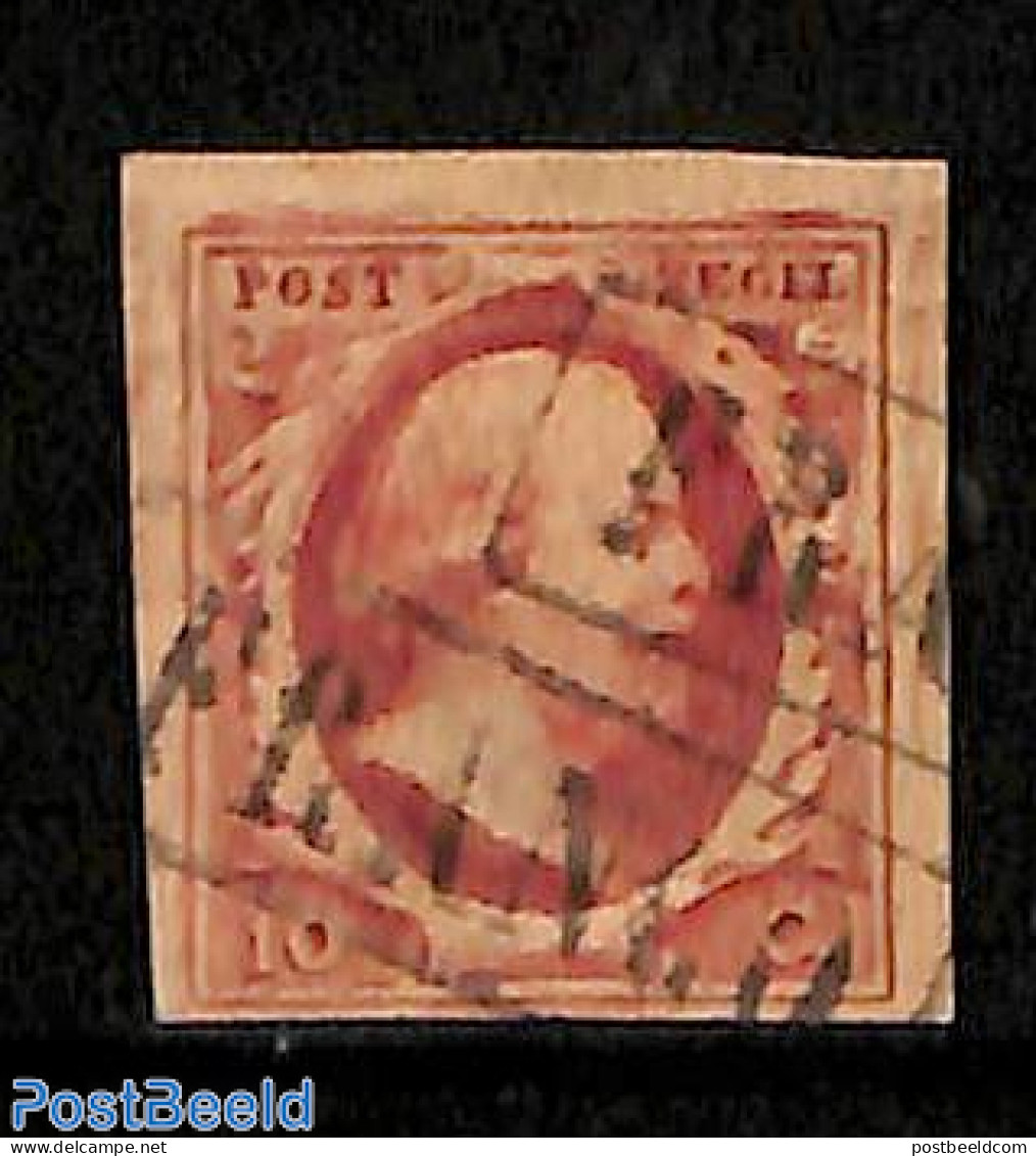 Netherlands 1852 10, Used, FRANCO Box (2x), Used Stamps - Used Stamps