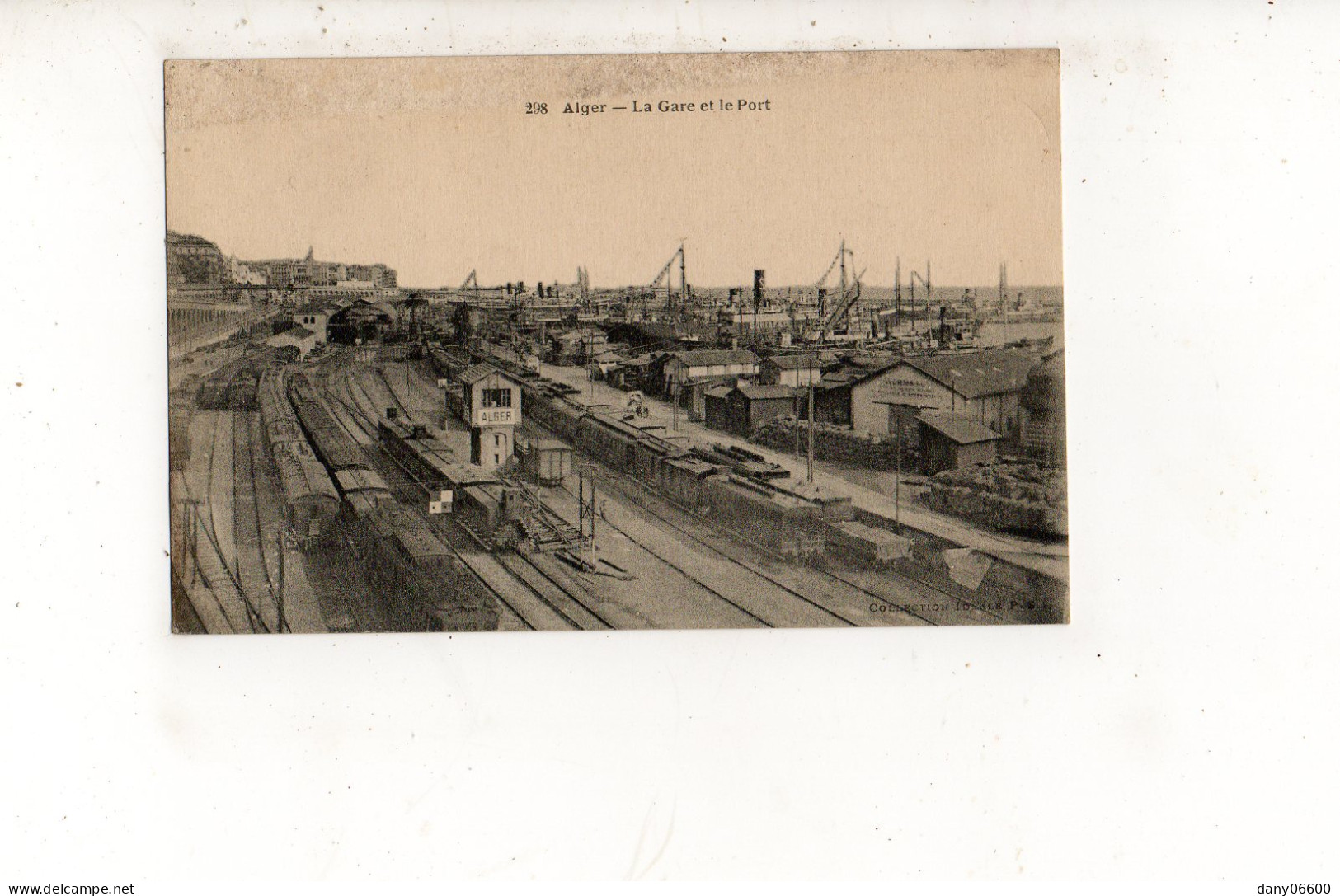 ALGER - La Gare Et Le Port  - Bahnhöfe Mit Zügen