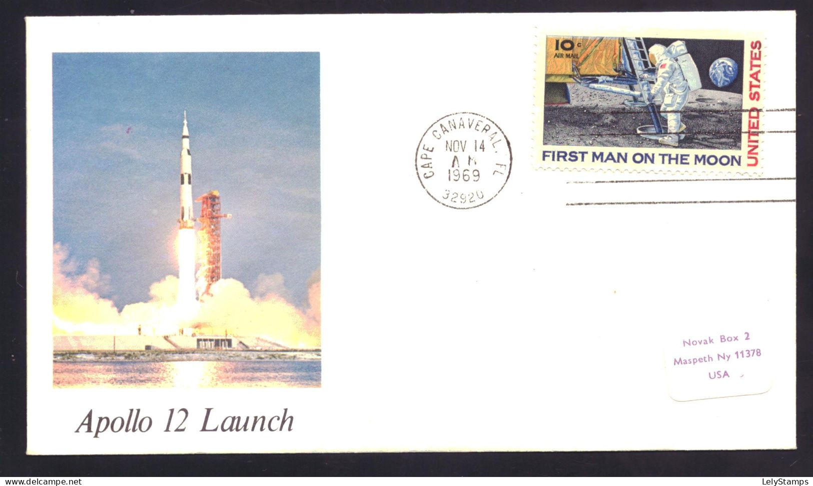 USA / United States Mi. 990 Scott C76 FDC With Address Moonlanding (1969) - 1961-1970