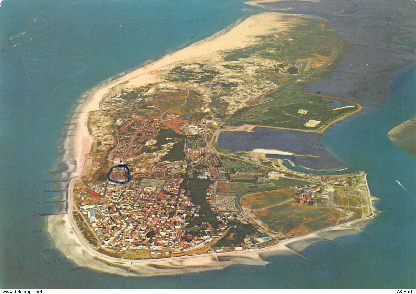 Norderney Luftaufnahme über Weststrand Blick Auf Ganzen Ort - Norderney