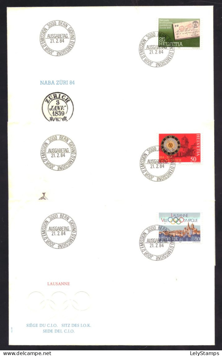 Swiss / Zwitserland / Helvetia / Schweiz 1267 T/m 1269 FDC Series (1984) - FDC