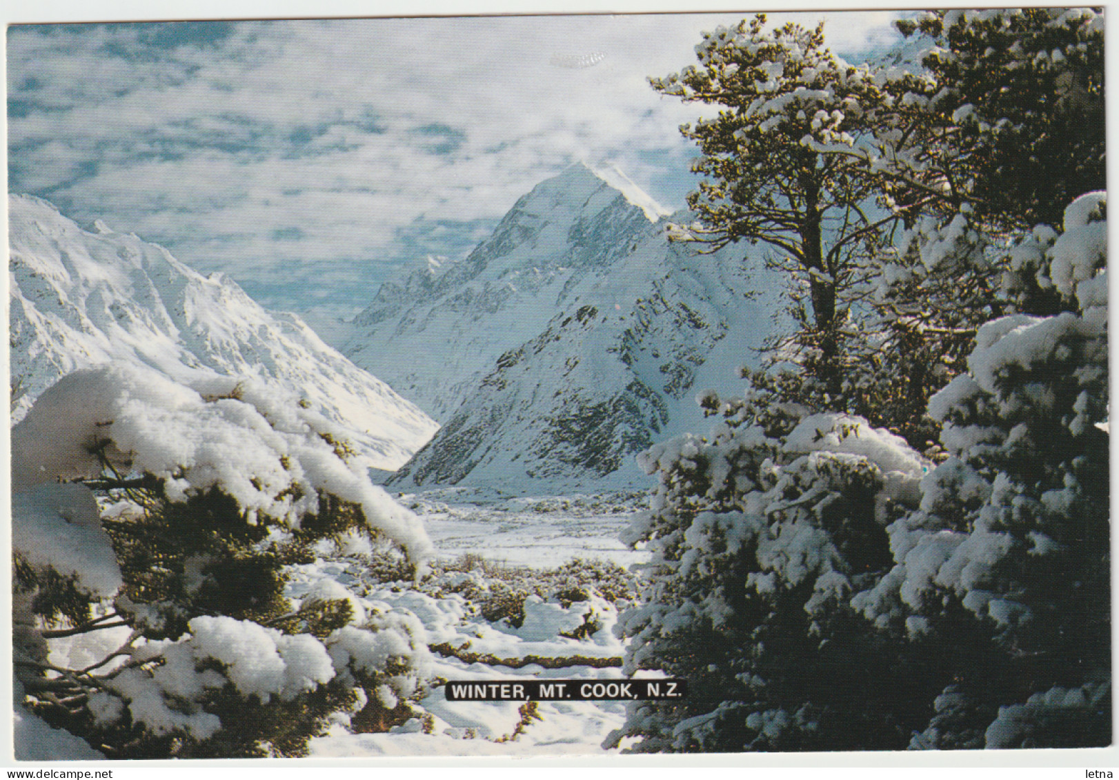 NEW ZEALAND NZ Winter Scene MT COOK Southern Alps Tiki P283 Postcard C1970s - Nieuw-Zeeland