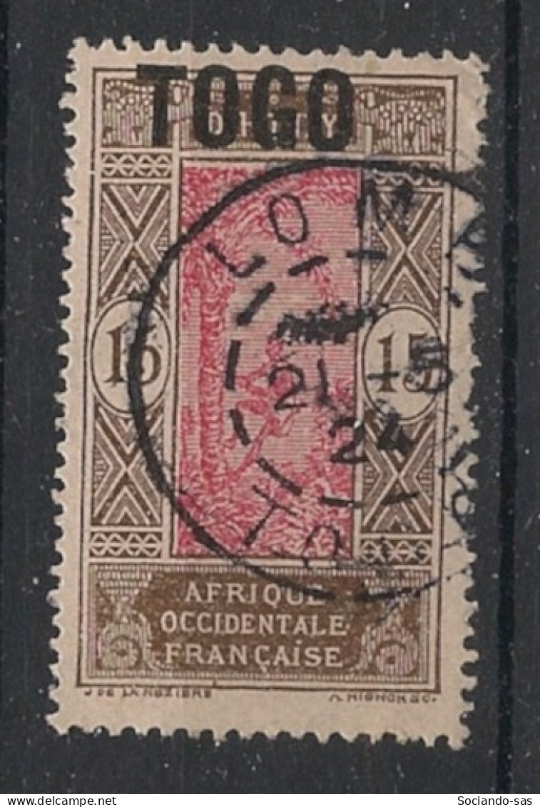 TOGO - 1921-22 - N°YT. 106 - Cocotier 15c Brun Et Rosé - Oblitéré / Used - Oblitérés