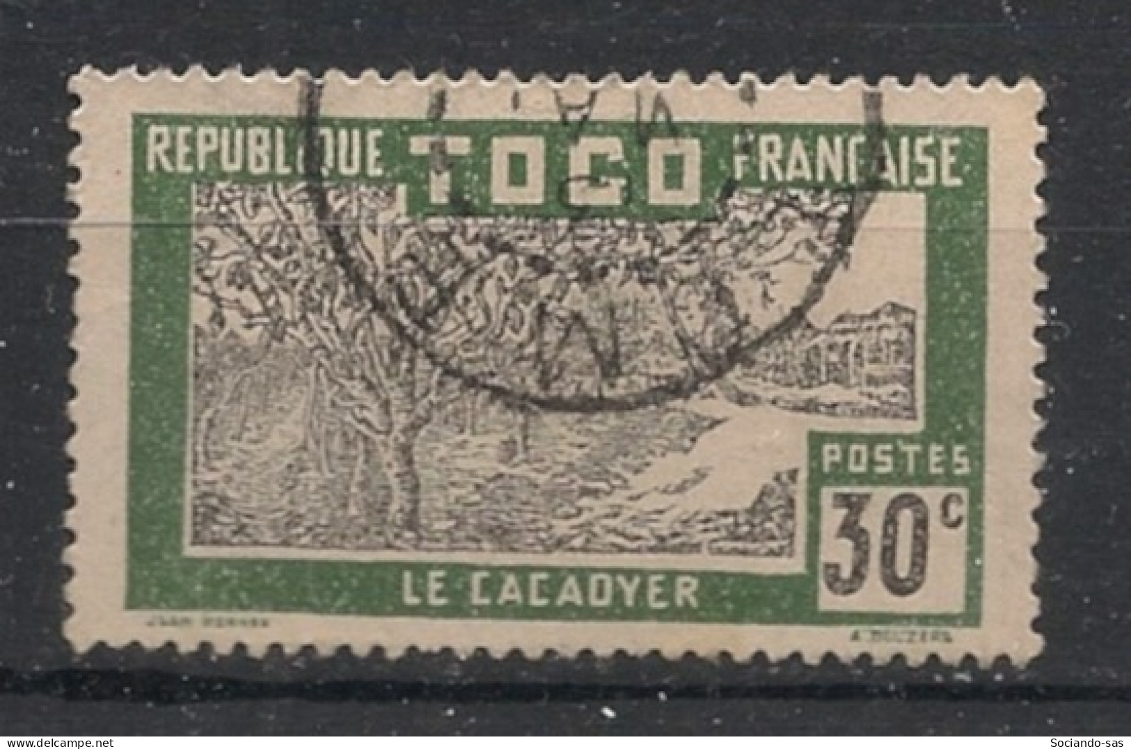 TOGO - 1924 - N°YT. 132 - Cacaoyer 30c Vert-gris - Oblitéré / Used - Oblitérés