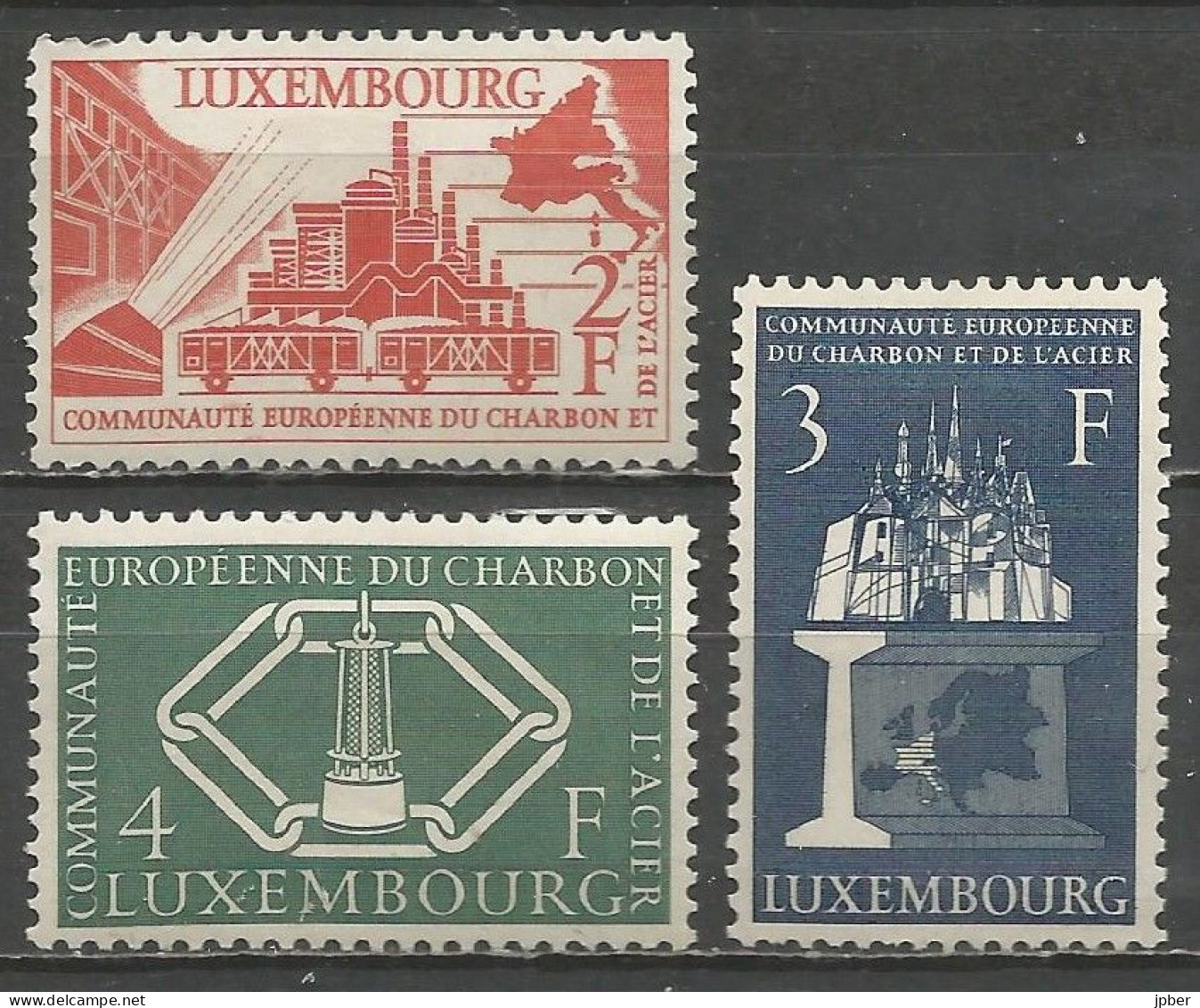 Luxembourg - MI N°552à554* - Communauté Européenne Du Charbon Et De L'Acier - CECA - Nuovi